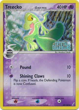 Treecko (68/100) (Delta Species) (Stamped) [EX: Crystal Guardians] | Game Master's Emporium (The New GME)