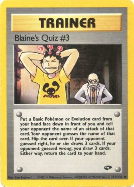 Blaine's Quiz #3 (112/132) [Gym Challenge Unlimited] | Game Master's Emporium (The New GME)