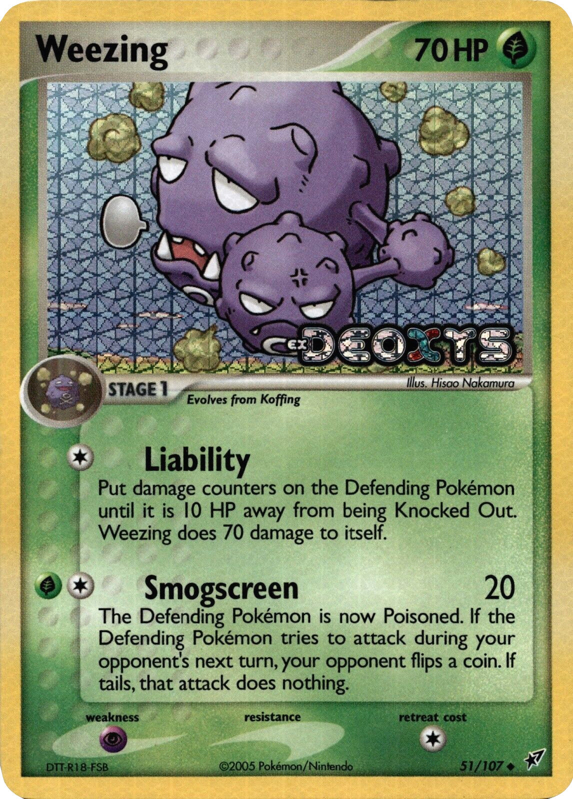 Weezing (51/107) (Stamped) [EX: Deoxys] | Game Master's Emporium (The New GME)