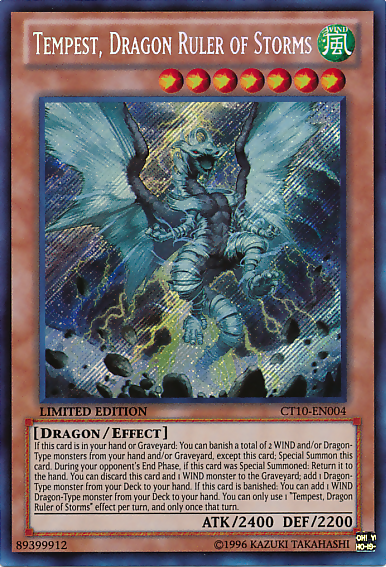 Tempest, Dragon Ruler of Storms [CT10-EN004] Secret Rare | Game Master's Emporium (The New GME)