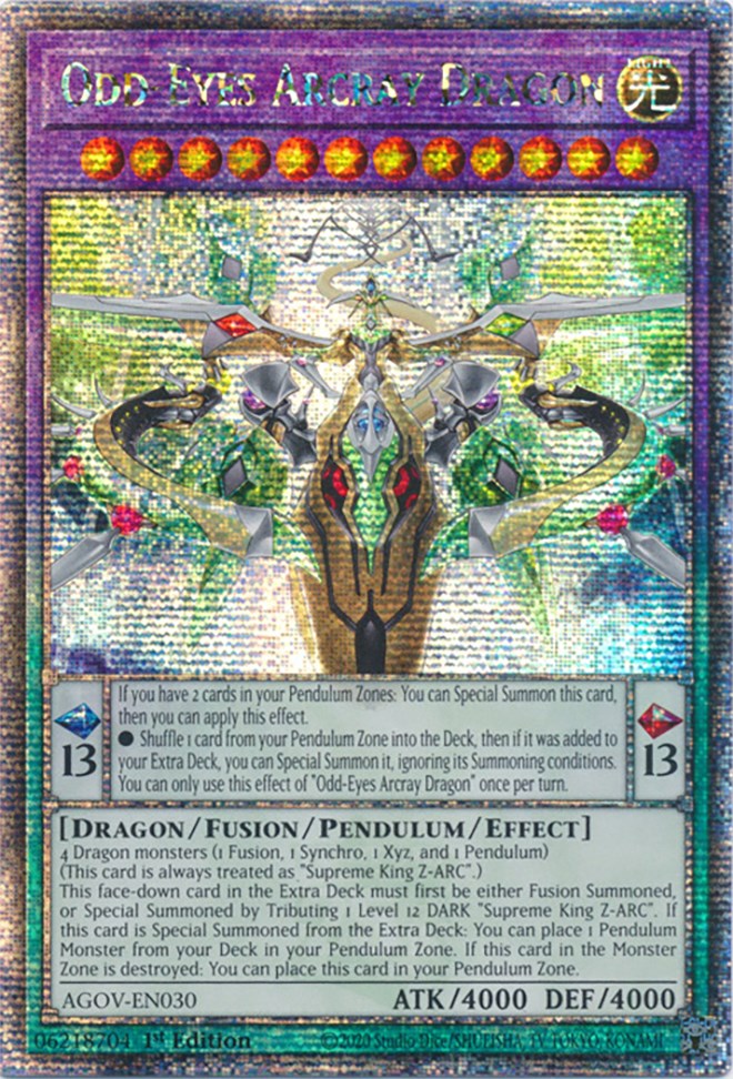 Odd-Eyes Arcray Dragon (Quarter Century Secret Rare) [AGOV-EN030] Quarter Century Secret Rare | Game Master's Emporium (The New GME)