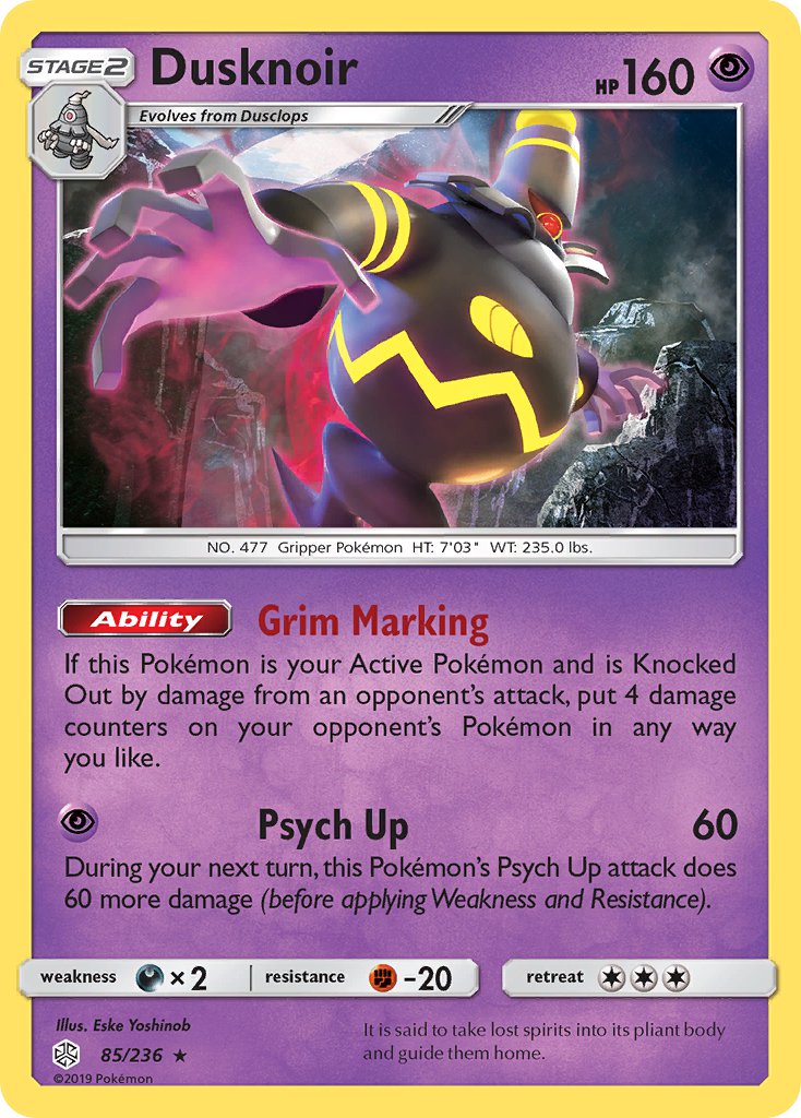 Dusknoir (85/236) (Prerelease Kit Exclusive) [Sun & Moon: Cosmic Eclipse] | Game Master's Emporium (The New GME)