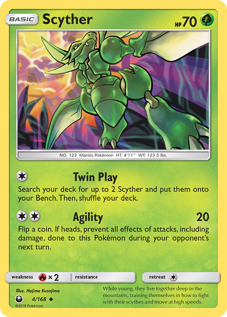 Scyther (4/168) [Sun & Moon: Celestial Storm] | Game Master's Emporium (The New GME)