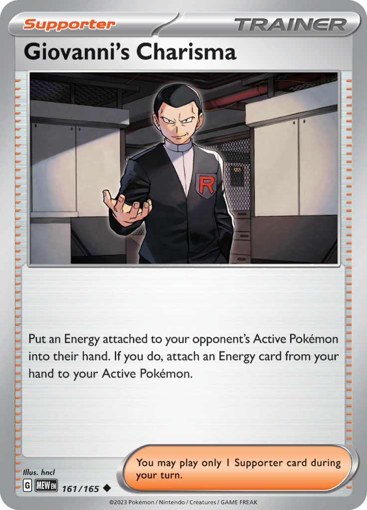 Giovanni's Charisma (161/165) [Scarlet & Violet: 151] | Game Master's Emporium (The New GME)