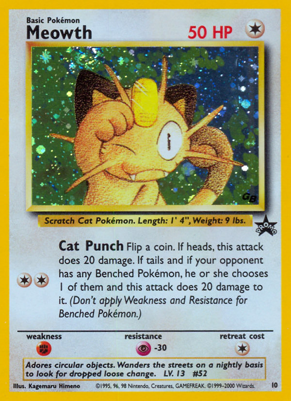 Meowth (10) [Wizards of the Coast: Black Star Promos] | Game Master's Emporium (The New GME)