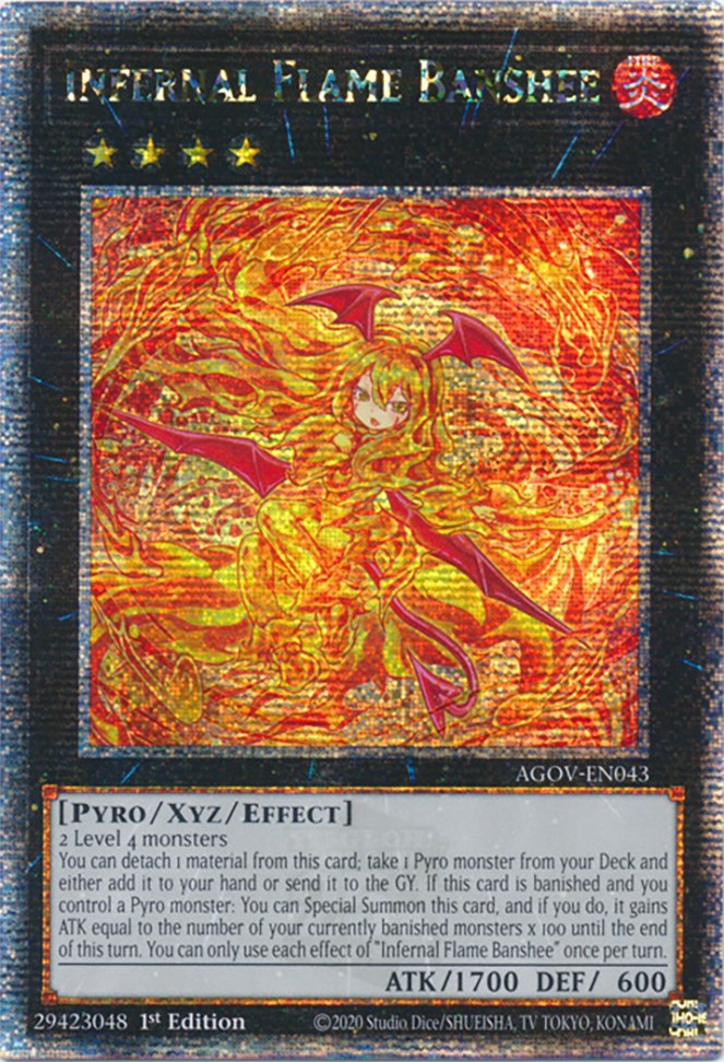 Infernal Flame Banshee (Quarter Century Secret Rare) [AGOV-EN043] Quarter Century Secret Rare | Game Master's Emporium (The New GME)