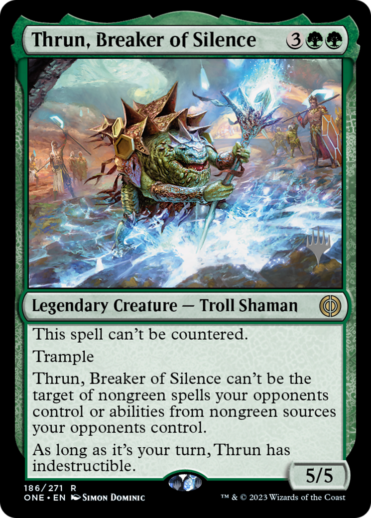 Thrun, Breaker of Silence (Promo Pack) [Phyrexia: All Will Be One Promos] | Game Master's Emporium (The New GME)