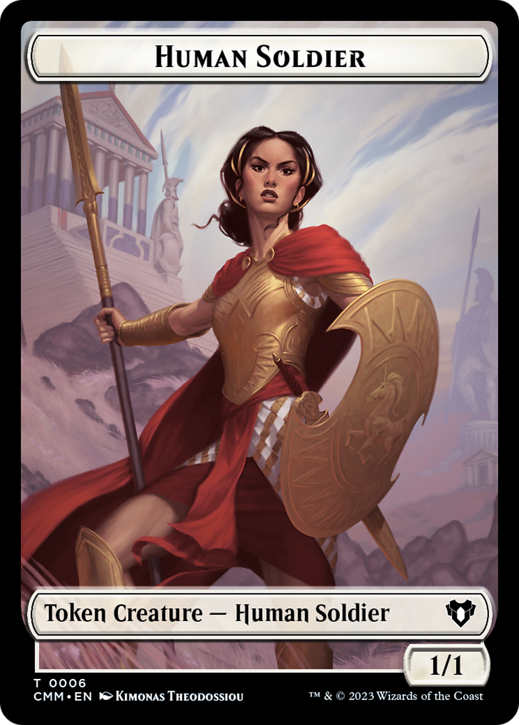 Human Soldier // Knight Double-Sided Token [Commander Masters Tokens] | Game Master's Emporium (The New GME)