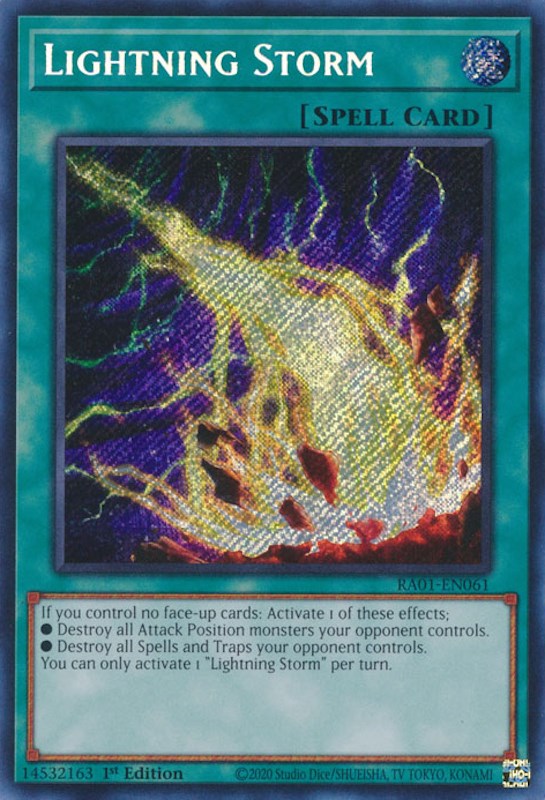 Lightning Storm [RA01-EN061] Secret Rare | Game Master's Emporium (The New GME)