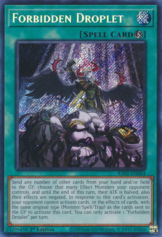 Forbidden Droplet [RA01-EN064] Secret Rare | Game Master's Emporium (The New GME)