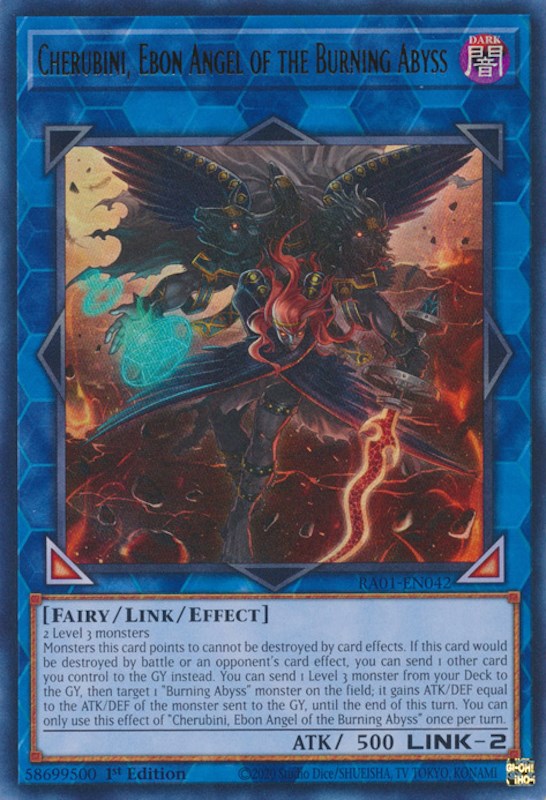 Cherubini, Ebon Angel of the Burning Abyss [RA01-EN042] Ultra Rare | Game Master's Emporium (The New GME)