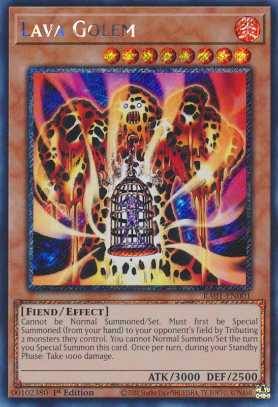 Lava Golem [RA01-EN001] Platinum Secret Rare | Game Master's Emporium (The New GME)