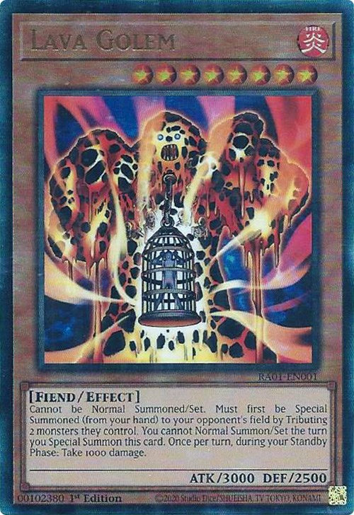 Lava Golem [RA01-EN001] Prismatic Ultimate Rare | Game Master's Emporium (The New GME)