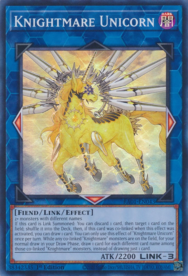 Knightmare Unicorn [RA01-EN043] Super Rare | Game Master's Emporium (The New GME)