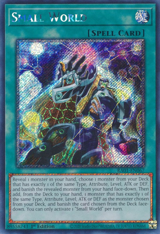 Small World [RA01-EN067] Platinum Secret Rare | Game Master's Emporium (The New GME)