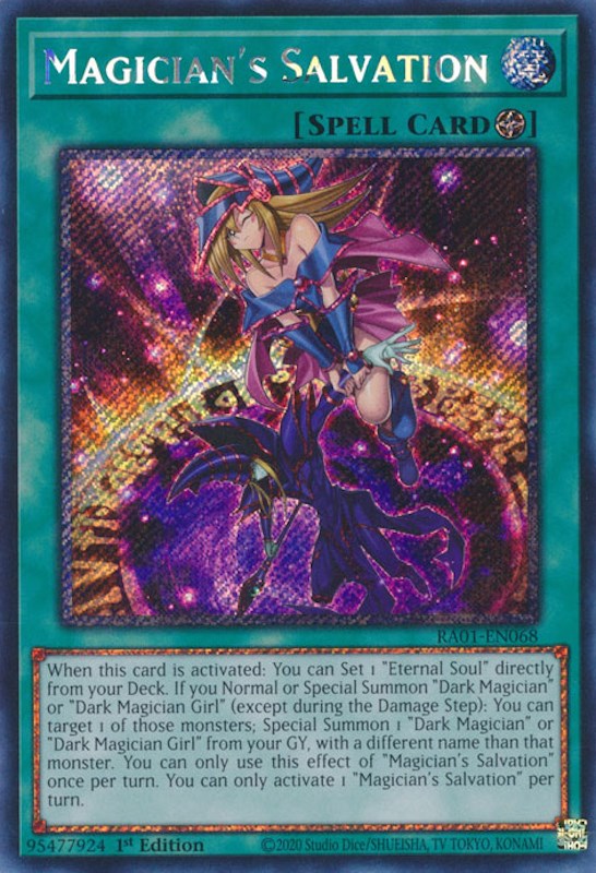 Magician's Salvation [RA01-EN068] Platinum Secret Rare | Game Master's Emporium (The New GME)