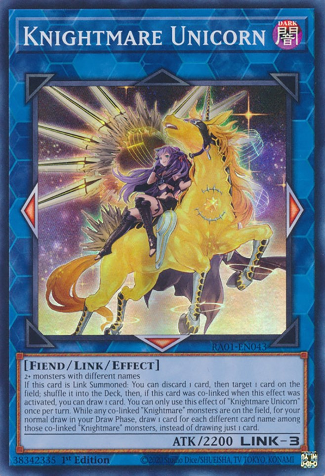 Knightmare Unicorn (Alternate Art) [RA01-EN043] Super Rare | Game Master's Emporium (The New GME)