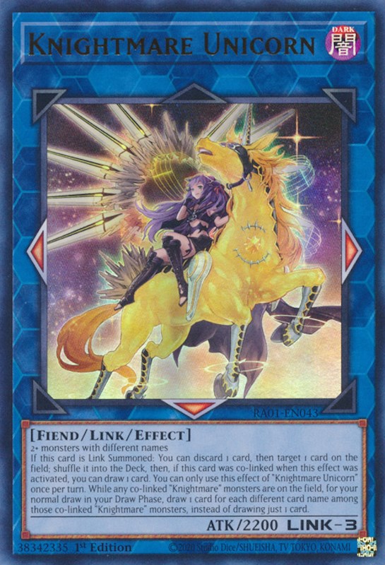 Knightmare Unicorn (Alternate Art) [RA01-EN043] Ultra Rare | Game Master's Emporium (The New GME)