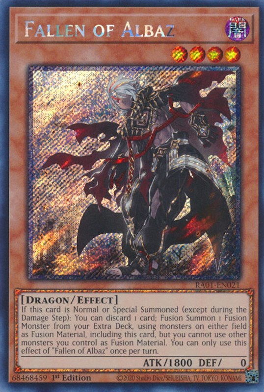 Fallen of Albaz [RA01-EN021] Platinum Secret Rare | Game Master's Emporium (The New GME)