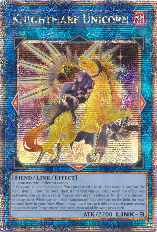 Knightmare Unicorn (Alternate Art) [RA01-EN043] Quarter Century Secret Rare | Game Master's Emporium (The New GME)