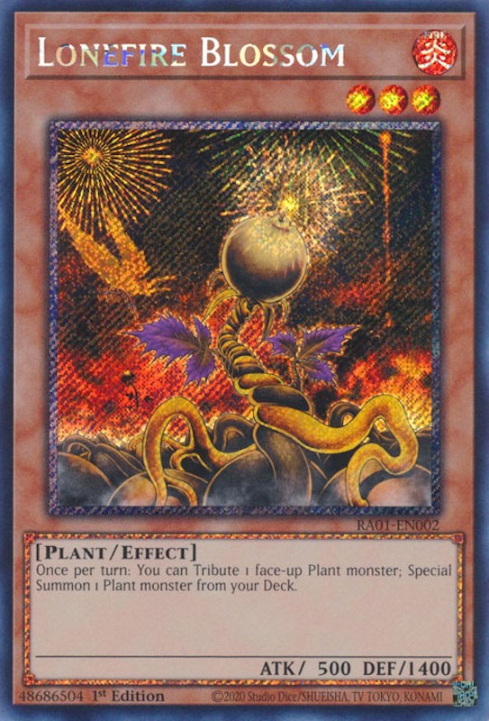 Lonefire Blossom [RA01-EN002] Prismatic Secret Rare | Game Master's Emporium (The New GME)