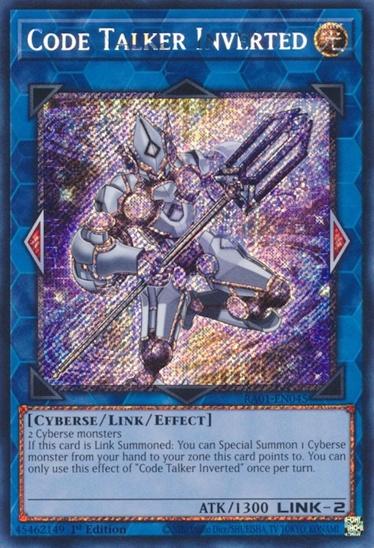 Code Talker Inverted [RA01-EN045] Platinum Secret Rare | Game Master's Emporium (The New GME)