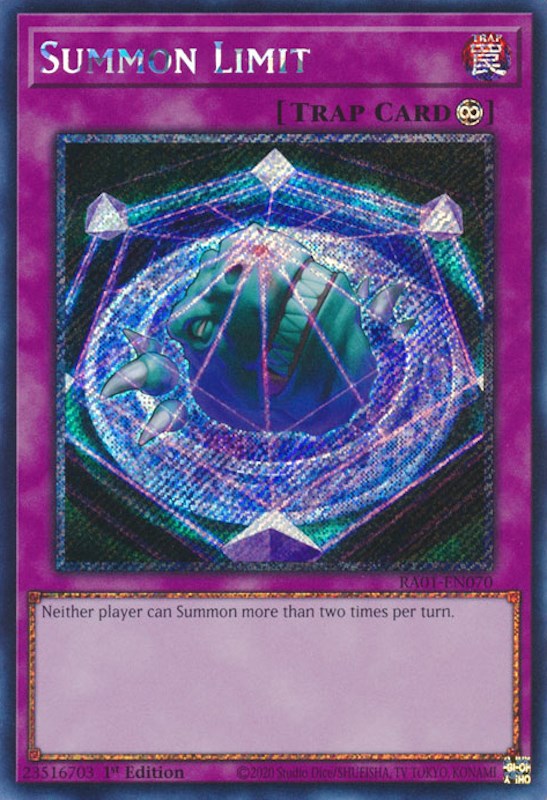 Summon Limit [RA01-EN070] Platinum Secret Rare | Game Master's Emporium (The New GME)