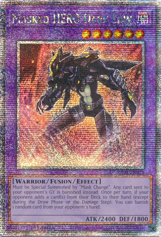 Masked HERO Dark Law [RA01-EN025] Quarter Century Secret Rare | Game Master's Emporium (The New GME)