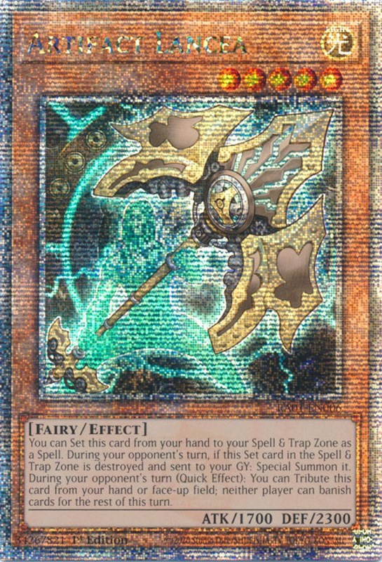 Artifact Lancea [RA01-EN006] Quarter Century Secret Rare | Game Master's Emporium (The New GME)