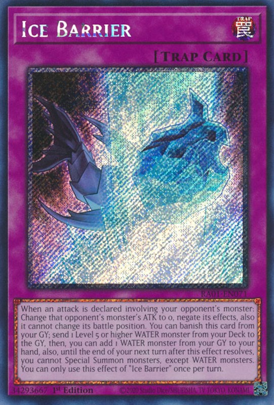 Ice Barrier [RA01-EN071] Platinum Secret Rare | Game Master's Emporium (The New GME)