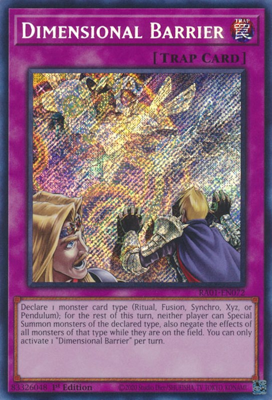 Dimensional Barrier [RA01-EN072] Secret Rare | Game Master's Emporium (The New GME)