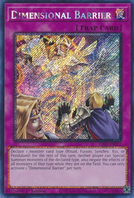 Dimensional Barrier [RA01-EN072] Platinum Secret Rare | Game Master's Emporium (The New GME)