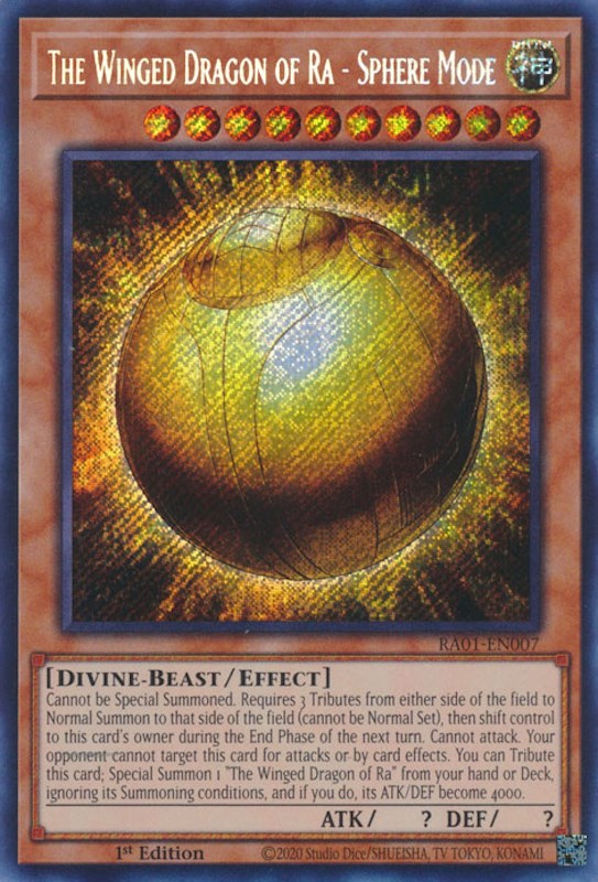 The Winged Dragon of Ra - Sphere Mode [RA01-EN007] Secret Rare | Game Master's Emporium (The New GME)