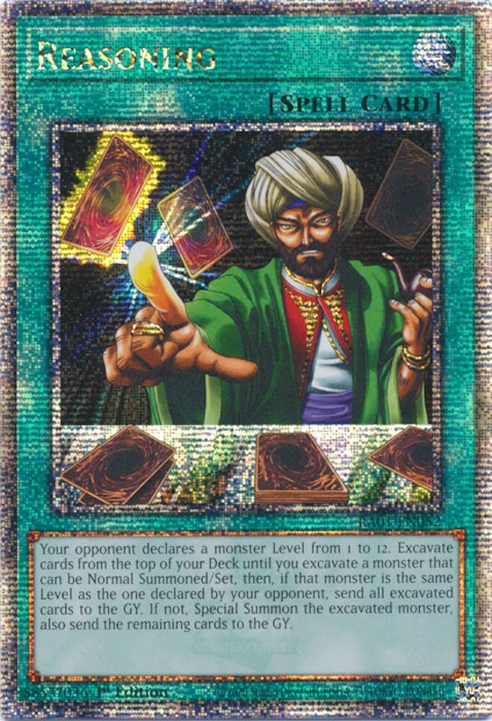 Reasoning [RA01-EN052] Quarter Century Secret Rare | Game Master's Emporium (The New GME)