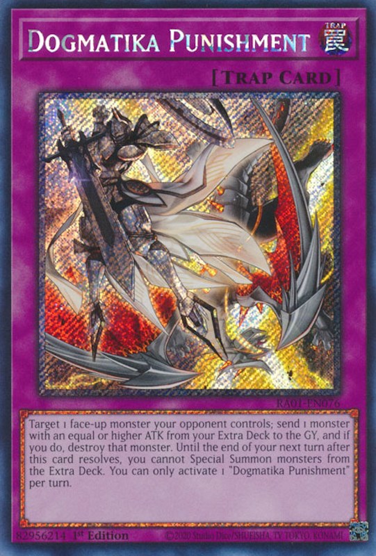 Dogmatika Punishment [RA01-EN076] Platinum Secret Rare | Game Master's Emporium (The New GME)