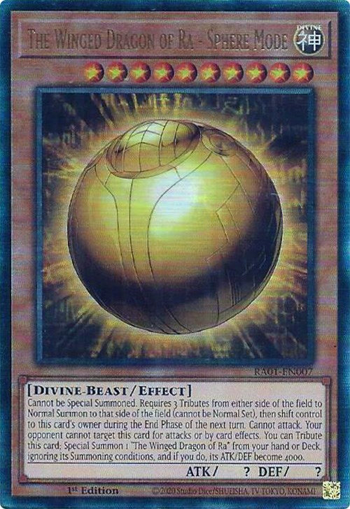 The Winged Dragon of Ra - Sphere Mode [RA01-EN007] Prismatic Ultimate Rare | Game Master's Emporium (The New GME)