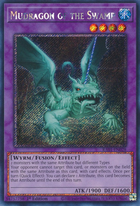 Mudragon of the Swamp [RA01-EN028] Platinum Secret Rare | Game Master's Emporium (The New GME)