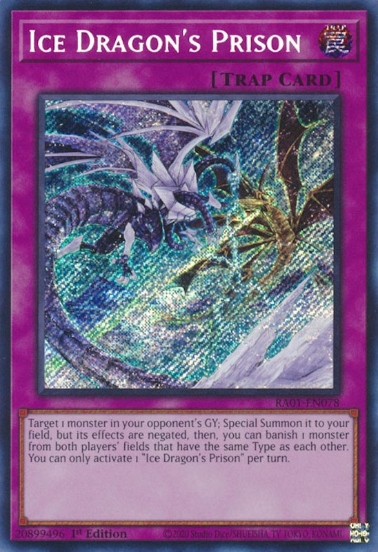 Ice Dragon's Prison [RA01-EN078] Secret Rare | Game Master's Emporium (The New GME)