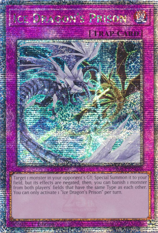 Ice Dragon's Prison [RA01-EN078] Quarter Century Secret Rare | Game Master's Emporium (The New GME)