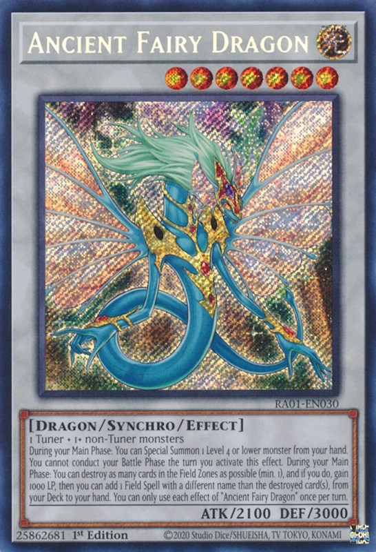 Ancient Fairy Dragon [RA01-EN030] Secret Rare | Game Master's Emporium (The New GME)