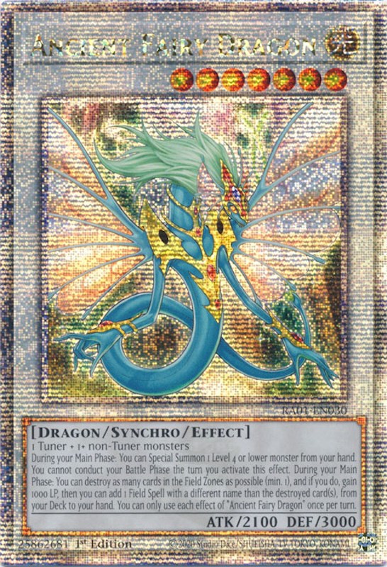 Ancient Fairy Dragon [RA01-EN030] Quarter Century Secret Rare | Game Master's Emporium (The New GME)