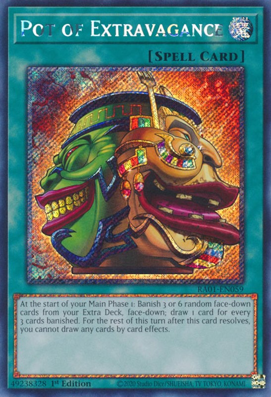 Pot of Extravagance [RA01-EN059] Platinum Secret Rare | Game Master's Emporium (The New GME)