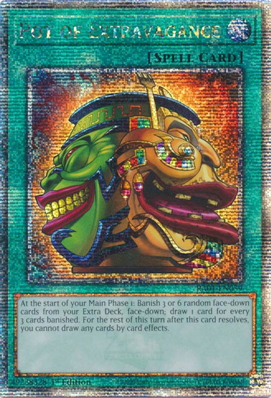 Pot of Extravagance [RA01-EN059] Quarter Century Secret Rare | Game Master's Emporium (The New GME)