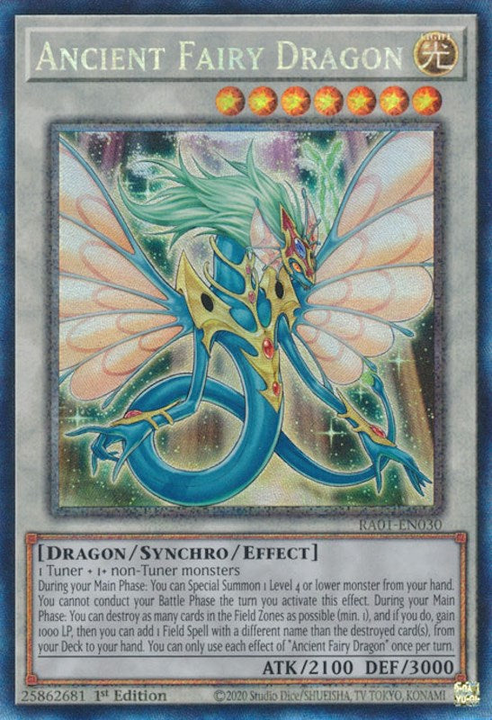 Ancient Fairy Dragon [RA01-EN030] Prismatic Collector's Rare | Game Master's Emporium (The New GME)