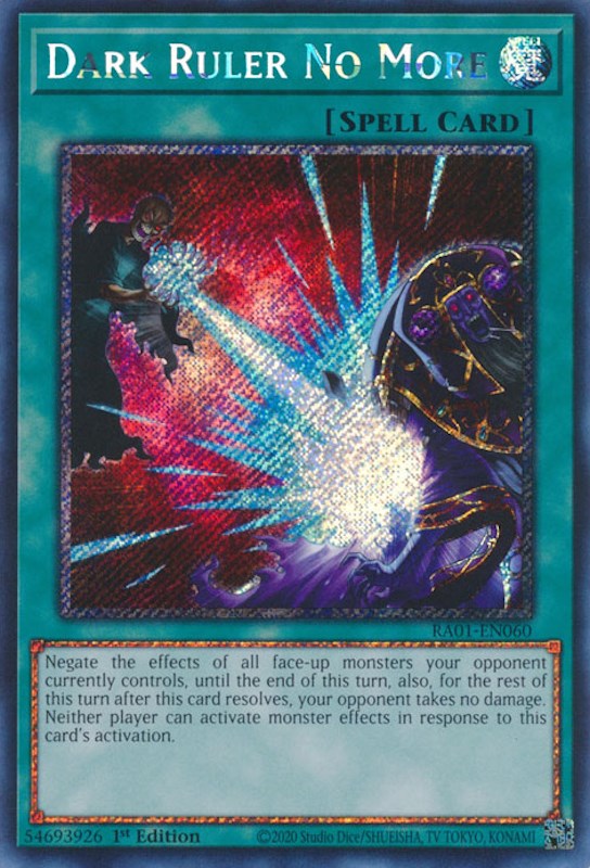Dark Ruler No More [RA01-EN060] Platinum Secret Rare | Game Master's Emporium (The New GME)