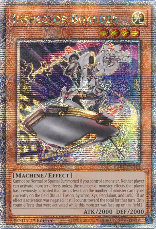 Inspector Boarder [RA01-EN010] Quarter Century Secret Rare | Game Master's Emporium (The New GME)