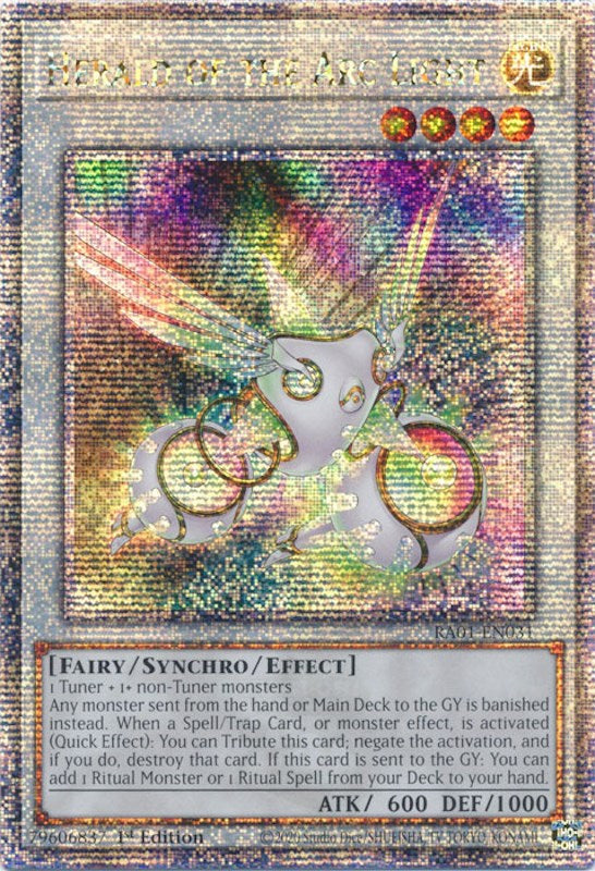 Herald of the Arc Light [RA01-EN031] Quarter Century Secret Rare | Game Master's Emporium (The New GME)