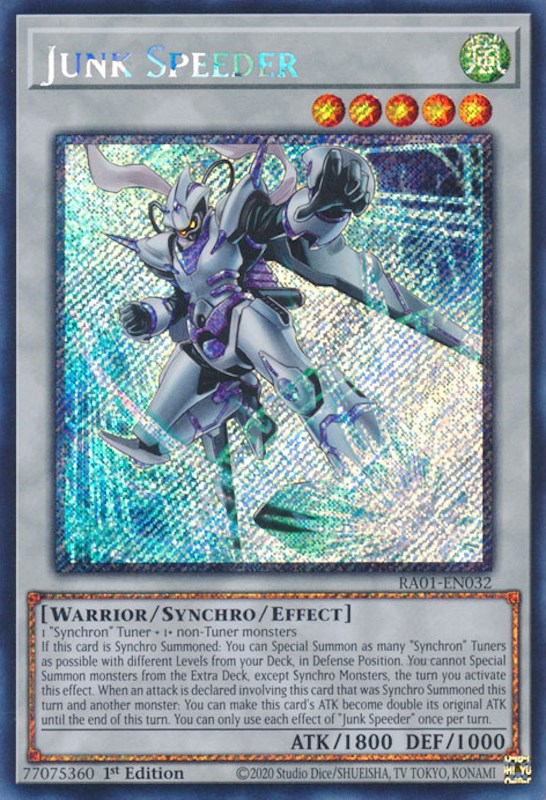 Junk Speeder [RA01-EN032] Platinum Secret Rare | Game Master's Emporium (The New GME)