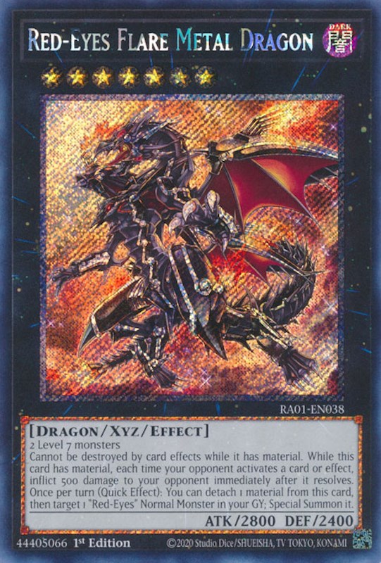 Red-Eyes Flare Metal Dragon [RA01-EN038] Platinum Secret Rare | Game Master's Emporium (The New GME)