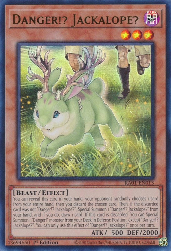 Danger!? Jackalope? [RA01-EN013] Ultra Rare | Game Master's Emporium (The New GME)